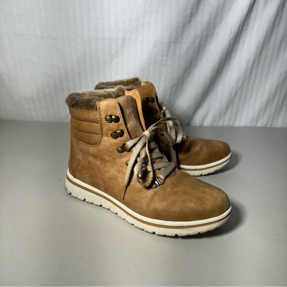 Cliffs Faux Utility Work Ankle Sneaker Boots Women’s Size 10 Laced - Picture 7 of 9